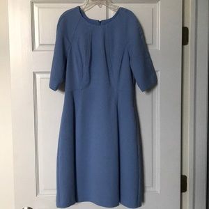 Elbow sleeve blue dress